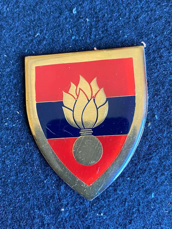 SA SCHOOL OF ENGINEERS GOLD TYPE FLASH- 2ND ISSUE- NO PINS