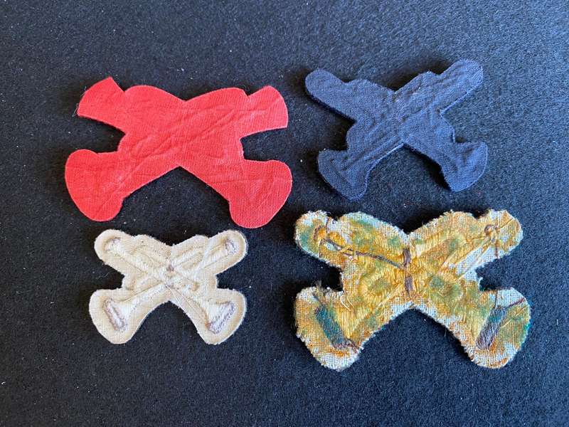 BRITISH BAND-TRUMPETER PROFICIENCY BADGES- 4 SOLD TOGETHER