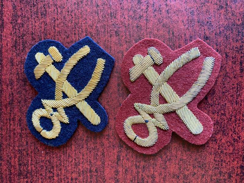 BRITISH ARTIFICERS PROFICIENCY BADGE- 2 SOLD TOGETHER- OFFICERS