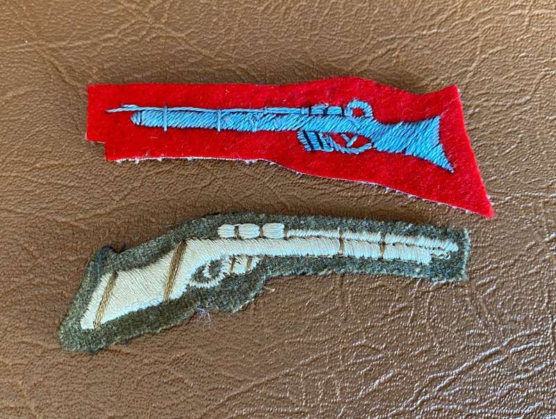 BRITISH ARMY .303 RIFLE CLASS SHOT (VOLUNTEERS) PROFICIENCY BADGE-POST 1944
