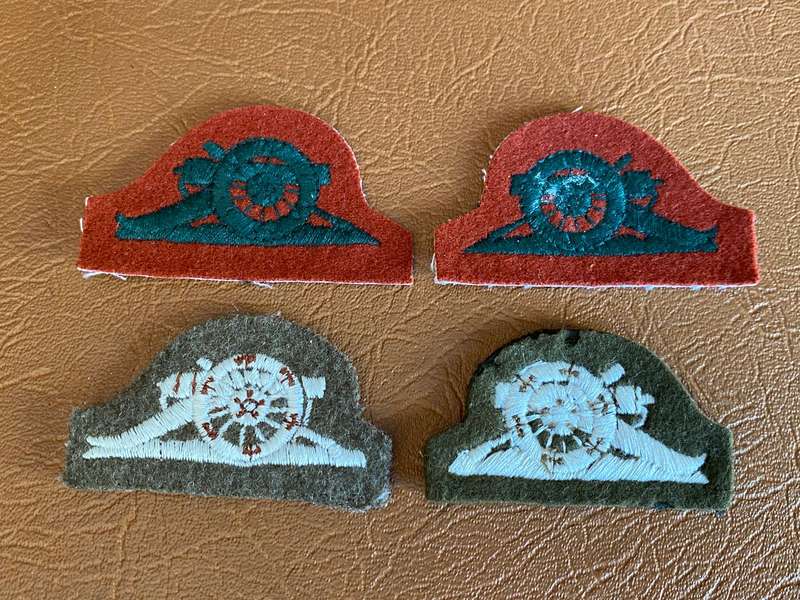 BRITISH ARMY GUNNERS FOR SNR. NCO PROFICIENCY BADGES