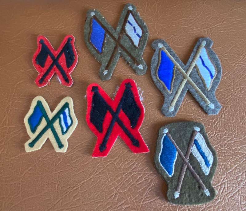 BRITISH TELEGRAPHIST RE/QUALIFIED SIGNALLER- PROFICIENCY BADGES- 6 SOLD TOGETHER