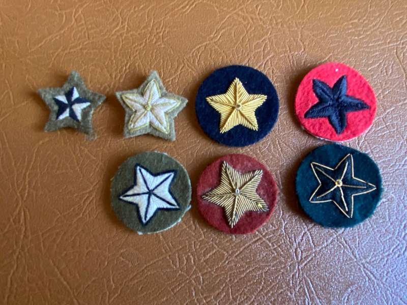 BRITISH DRIVER MECHANIC,TANK CORPS-LATER RTC. PROFICIIENCY BADGE-PRE 1950-7 VARIATIONS-SOLD TOGETHER