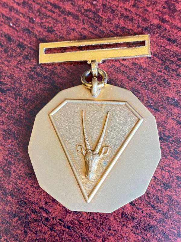 SWA LION MEDAL FOR CIVIL OPS MERITORIOUS CONDUCT- NO RIBBON-GILT
