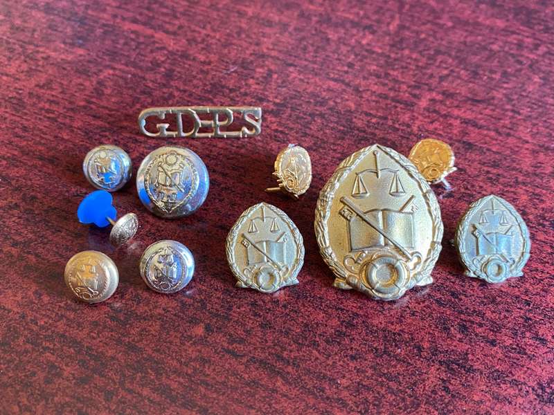 SA PRISONS SERVICES CAP,COLLARS,MESS DRESS COLLARS-TITLE AND BUTTONS