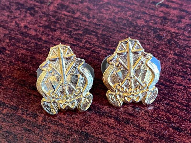 SWA PRISONS SERVICES COLLAR BADGE PAIR- PINS INTACT