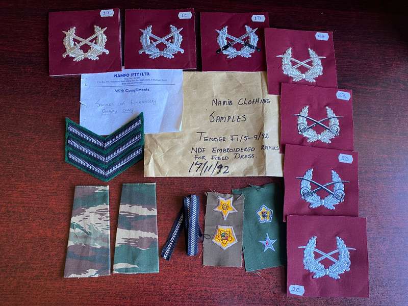 SWA/NAMIBIA-CLOTHING SAMPLES (SOME HISTORY)-FROM COL. RADMORE'S COLLECTION