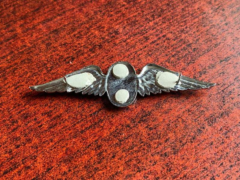 SADF PARA WING-STATIC LINE-INSTRUCTORS -ENAMEL CENTRE,FULL SIZE - 2 PINS