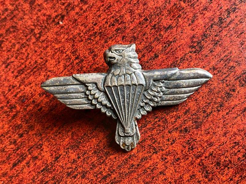 44 PARACHUTE BRIGADE BERET BADGE-ONE PIN REPLACED