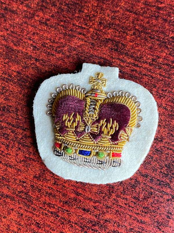 BRITISH ARMY WO CLASS 2 RANK BADGE FOR ROYAL CORPS OF TRANSPORT