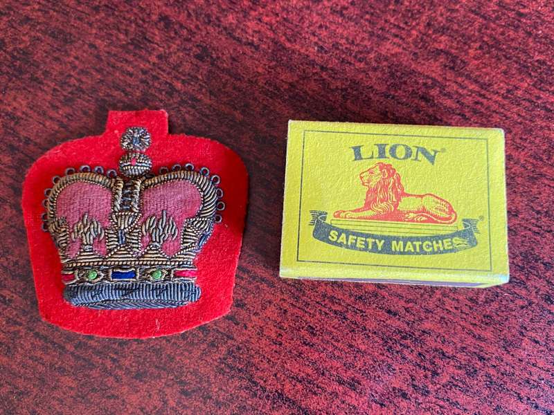 BRITISH ARMY WO CLASS 2 RANK BADGE FOR ROYAL ARMY MEDICAL CORPS
