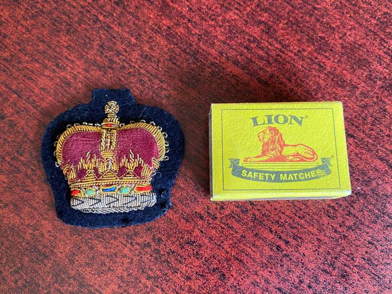 BRITISH ARMY WO CLASS 2 RANK BADGE FOR RTR STAFFORDS