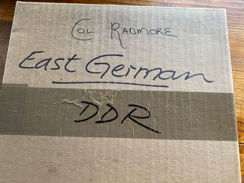 EAST GERMAN COLLECTION-2X BERET,BELT,SEALED MEDICAL AID KIT RAND AND 2X TOY SOLDIERS-CIRCA 1970'S