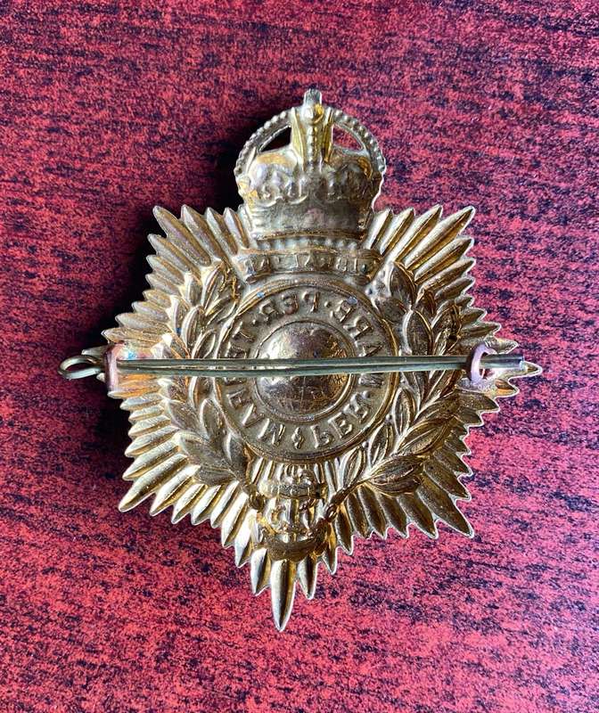 ROYAL MARINES HELMET PLATE-WORN FROM 1905-1958- 2 LUGS