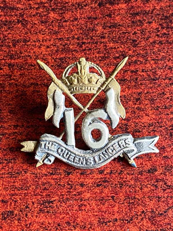 16TH LANCERS CAP BADGE-2 LUGS