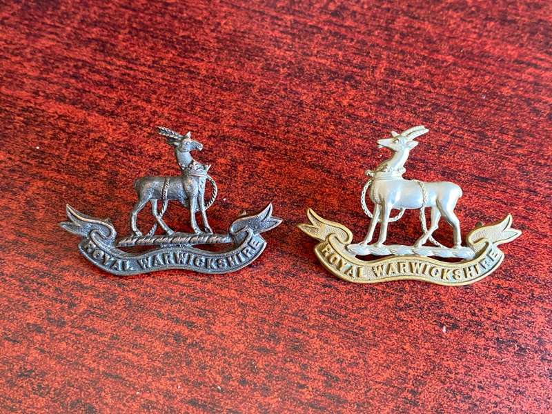 ROYAL WARWICKSHIRE REGT. BADGES-1890'S-1958
