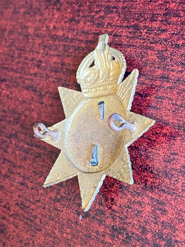 BRITISH ARMY BANDMASTER'S CAP BADGE-WORN 1902-1952- 2 LUGS