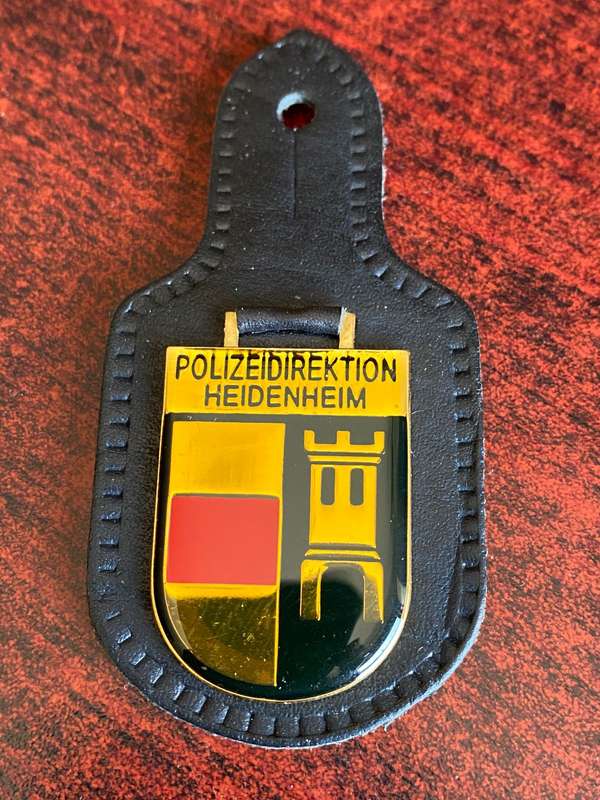 GERMAN BUNDESWEHR POLICE HQ HEIDENHEIM FOB BADGE