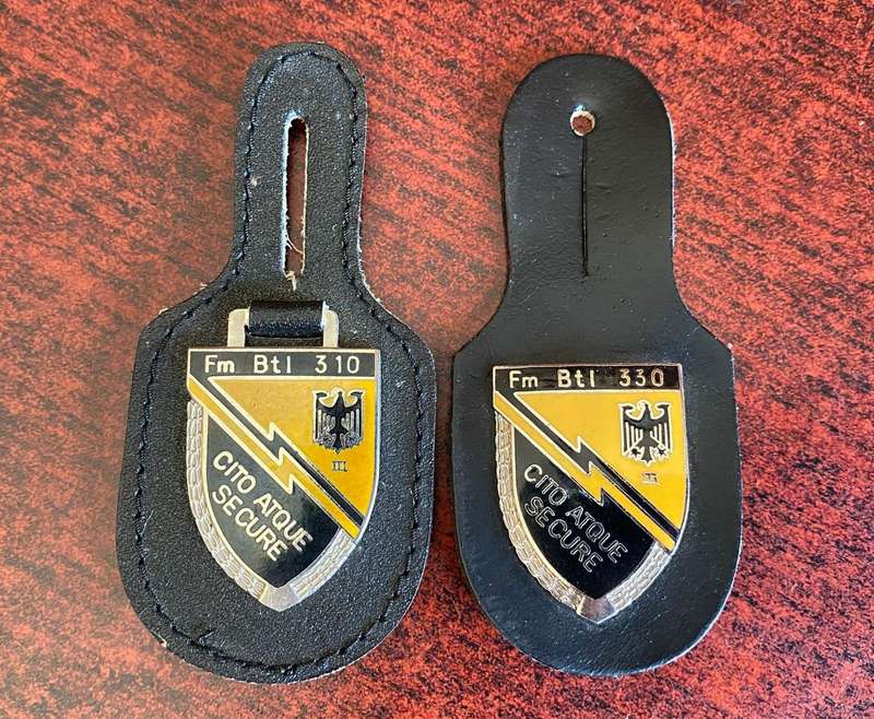 GERMAN BUNDESWEHR COMMS. BN. NO 310 AND 330 FOB BADGE-SOLD TOGETHER