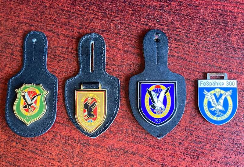 GERMAN BUNDESWEHR PARACHUTE UNITS-FOB BADGES-4 DIFFERENT ONES-SOLD TOGETHER
