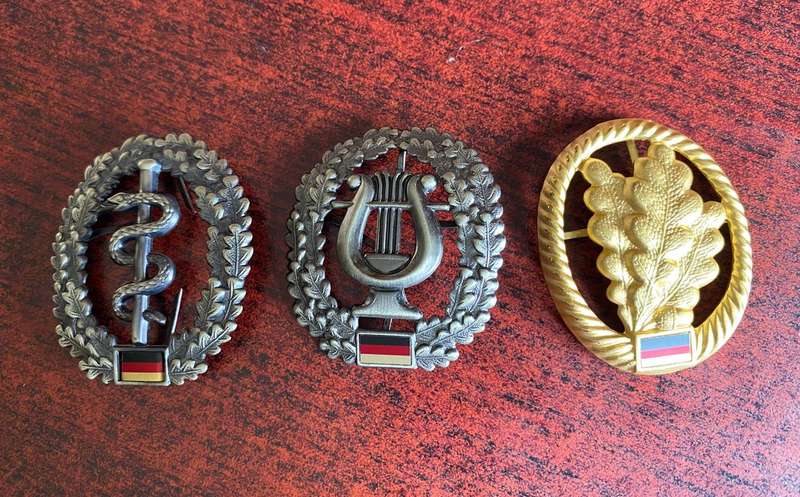 GERMAN BUNDESWEHR CAP BADGE- 3 SOLD TOGETHER