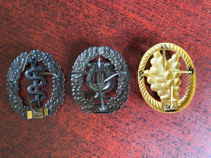 GERMAN BUNDESWEHR CAP BADGE- 3 SOLD TOGETHER