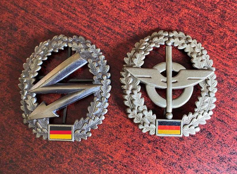 GERMAN BUNDESWEHR CAP BADGE- 2 SOLD TOGETHER