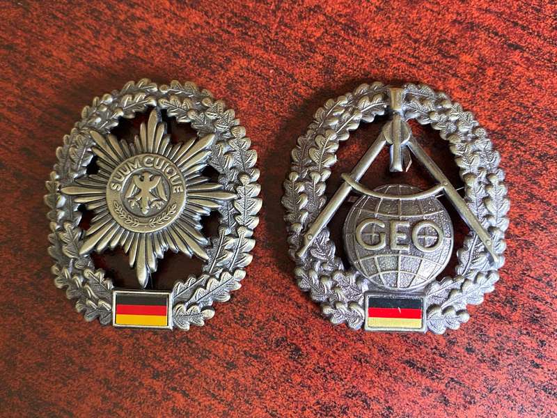GERMAN BUNDESWEHR CAP BADGES- 2 SOLD TOGETHER