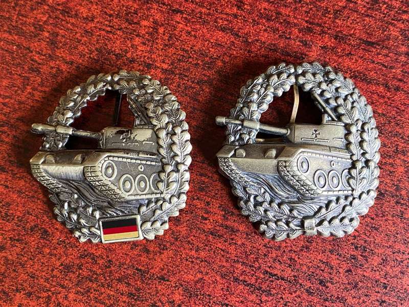 GERMAN BUNDESWEHR CAP BADGE-EARLY PATTERN AND LATER PATTERN-SOLD TOGETHER
