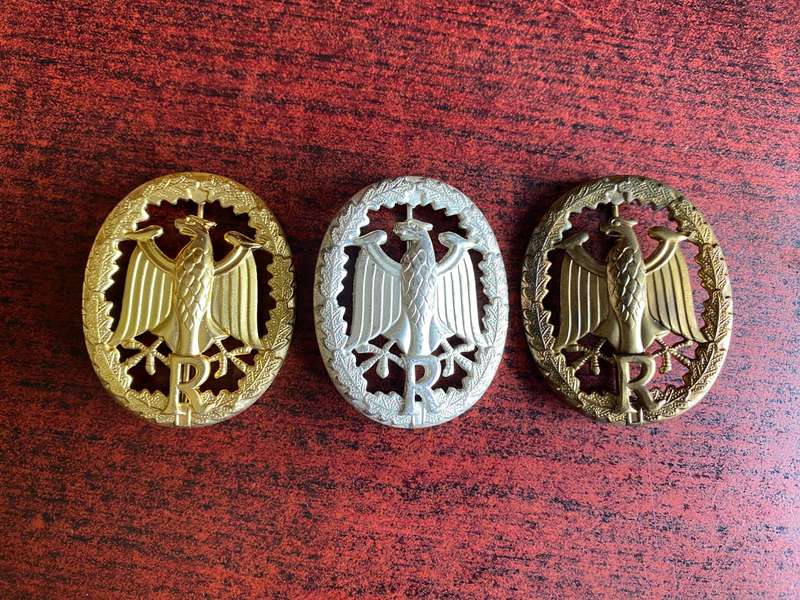 GERMAN ARMED FORCES MILITARY PROFICIENCY BADGE-BRONZE/ SILVER AND GOLD