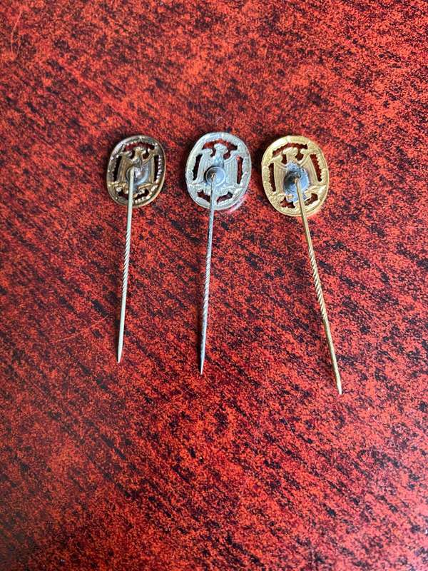 GERMAN ARMED FORCES MILITARY PROFICIENCY BADGES- 3 CLASSES-BRONZE-SILVER AND GOLD