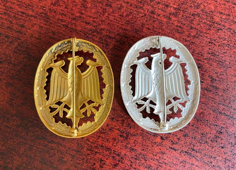 GERMAN ARMED FORCES PROFICIENCY BADGES- SILVER AND GOLD