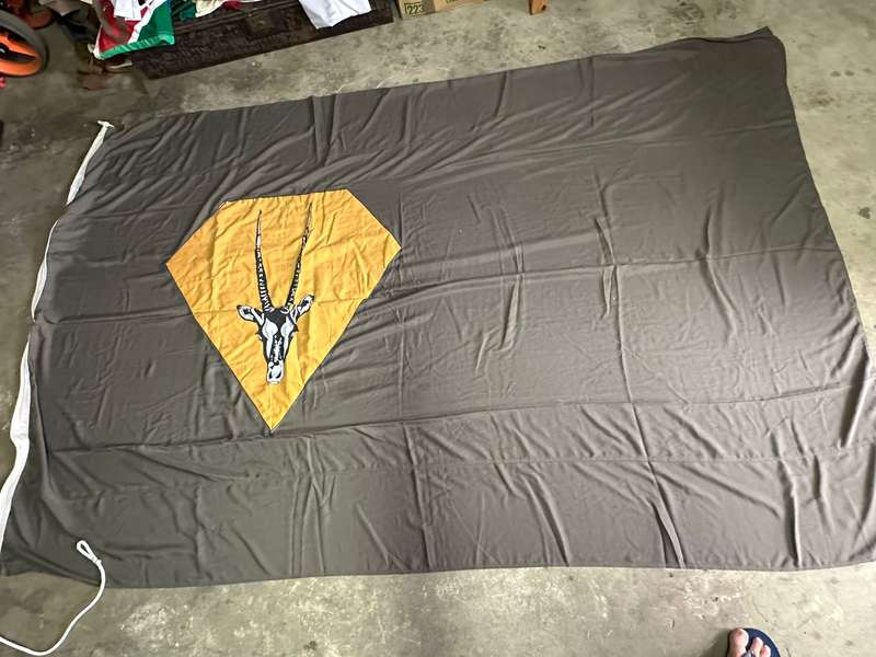 SWATF HQ CEREMONIAL FLAG-MEASURES 1720X2780-CONDITION UNUSED-FROM COL. RADMORES COLLECTION-NOT TO BE
