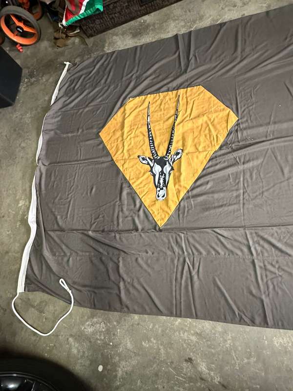SWATF HQ CEREMONIAL FLAG-MEASURES 1720X2780-CONDITION UNUSED-FROM COL. RADMORES COLLECTION-NOT TO BE