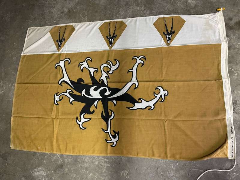 SWATF HQ 50 FLAG-MEASURES 1140 X 1860 CM-DOUBLE SIDED COTTON- CONDITION VERY GOOD
