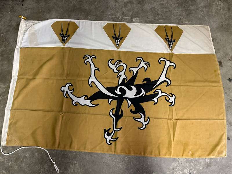SWATF HQ 50 FLAG-MEASURES 1140 X 1860 CM-DOUBLE SIDED COTTON- CONDITION VERY GOOD