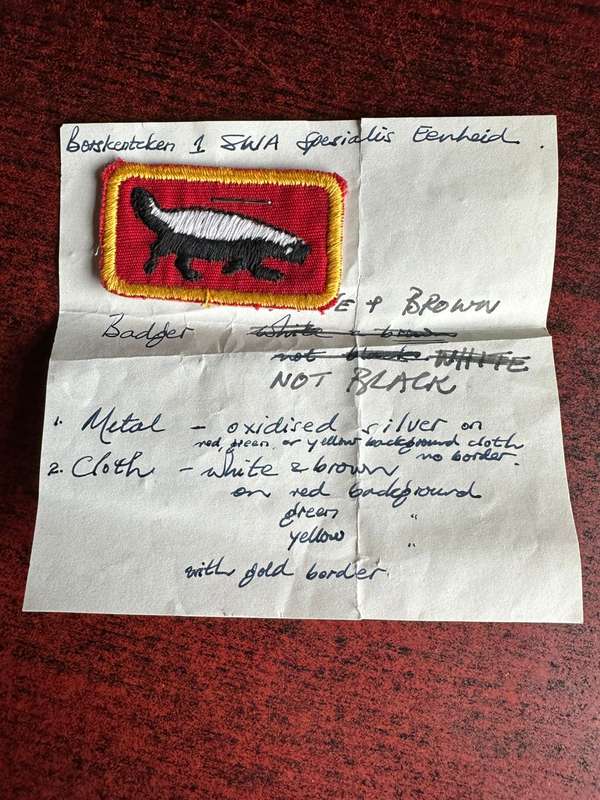 1 SWA SPECIALIST UNIT TRACKER BADGE FOR INSTRUCTOR-COMES WITH NOTES AS FROM COL. RADMORES COLLECTION