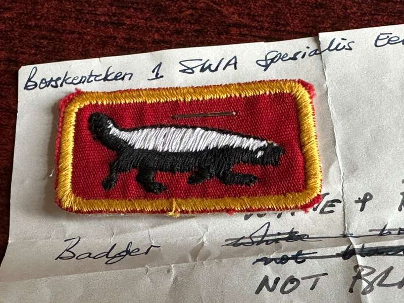 1 SWA SPECIALIST UNIT TRACKER BADGE FOR INSTRUCTOR-COMES WITH NOTES AS FROM COL. RADMORES COLLECTION