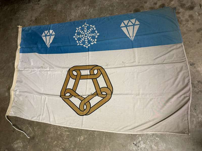 1 SWA COMPOSITE DEPOT FLAG-MEASURES 1140 X 1860-USED -FROM COL. RADMORE COLLECTION-SCARCE-COTTON DOU