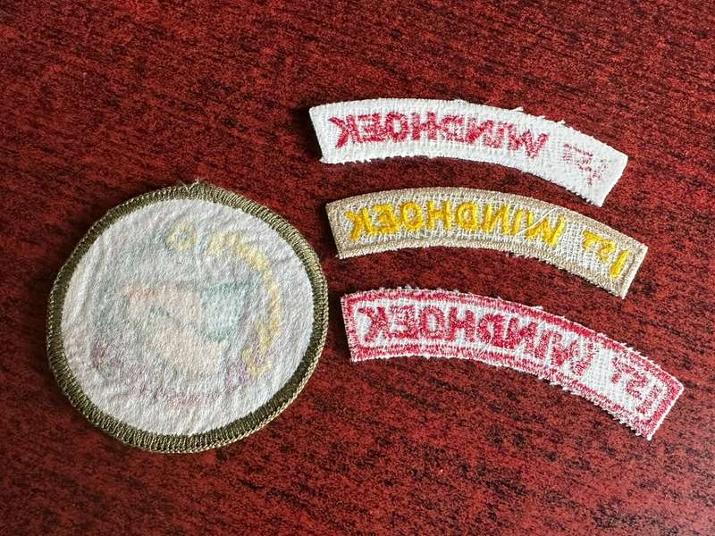BOY SCOUTS OF SWA POCKET BADGE WITH 3 SCROLL VARIATIONS