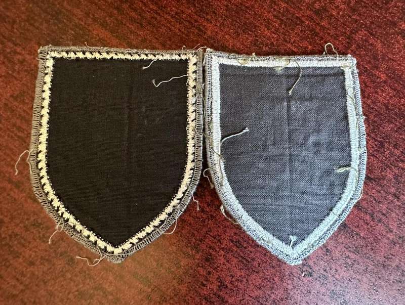 GERMAN ARMED FORCES SLEEVE PATCH PAIR-FORMATION SIGN OF THE 3RD PANZER DIVISION