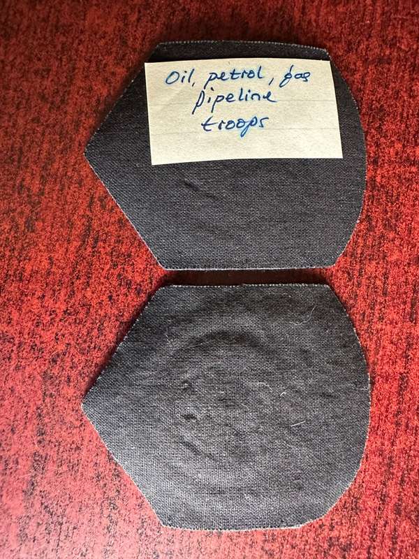 SOVIET OIL,PETROL AND GAS PIPELINE TROOPS,PATCH PAIR-CIRCA- 1960-1991