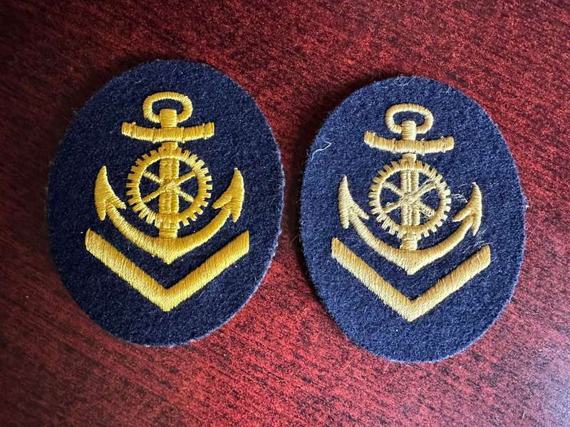 GERMAN NAVY SENIOR ENGINE (NCO) IN THE KRIEGS MARINE-WW2-SLEEVE INSIGNIA