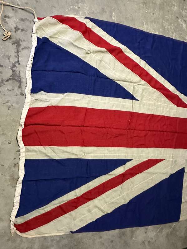 Very Large British Flag Cotton Vintage Stitched Flag 3.5x1.7 cm