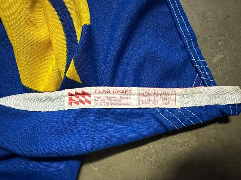 LARGE CEREMONIAL SIZE) NAMIBIAN FLAG- LABELLED-COTTON,DOUBLE SIDED-CONDITION UNUSED-MEASURES 180X260