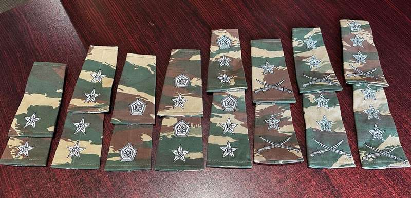NAMIBIAN OFFICERS RANK SLIP-ONS- 8 PAIRS