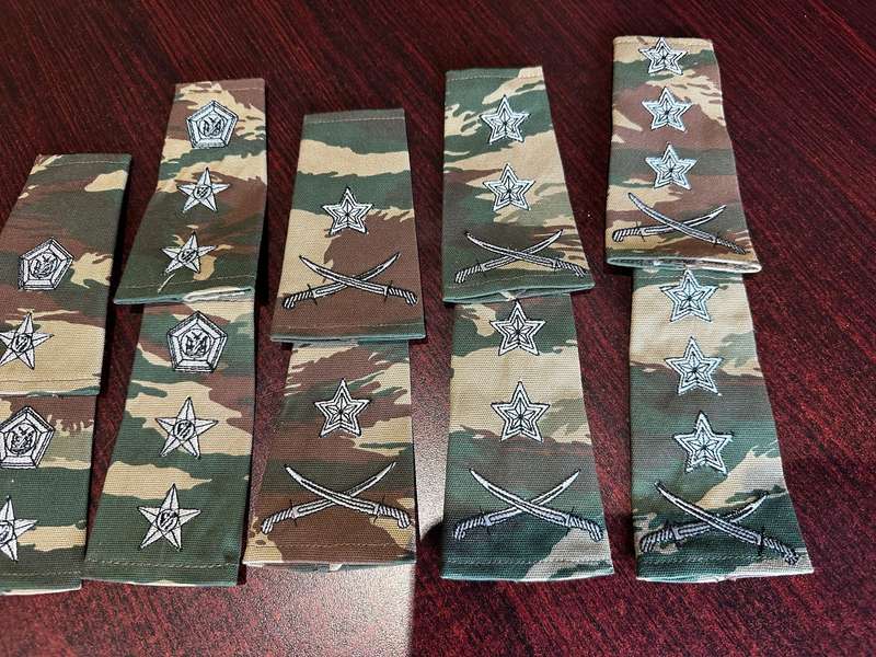 NAMIBIAN OFFICERS RANK SLIP-ONS- 8 PAIRS
