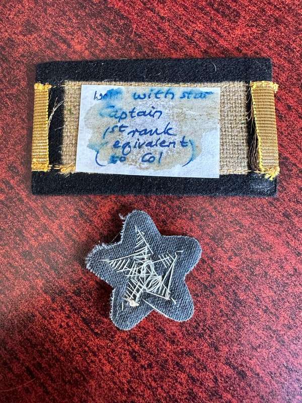 RUSSIAN RANK WORN WITH STAR-CAPTAIN 1ST RANK EQUIVALENT TO COL