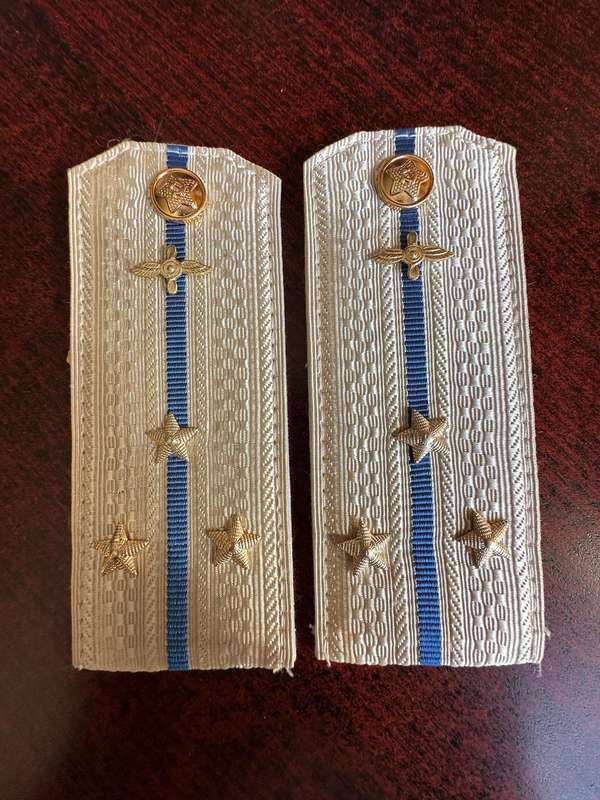 USSR AIRFORCE RANK BOARDS FOR JNR OFFICERS/SNR LT. SHIRT-CEREMONIAL