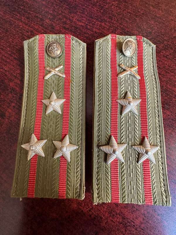 USSR RANK BOARDS FOR COLONEL IN THE ARTILLERY